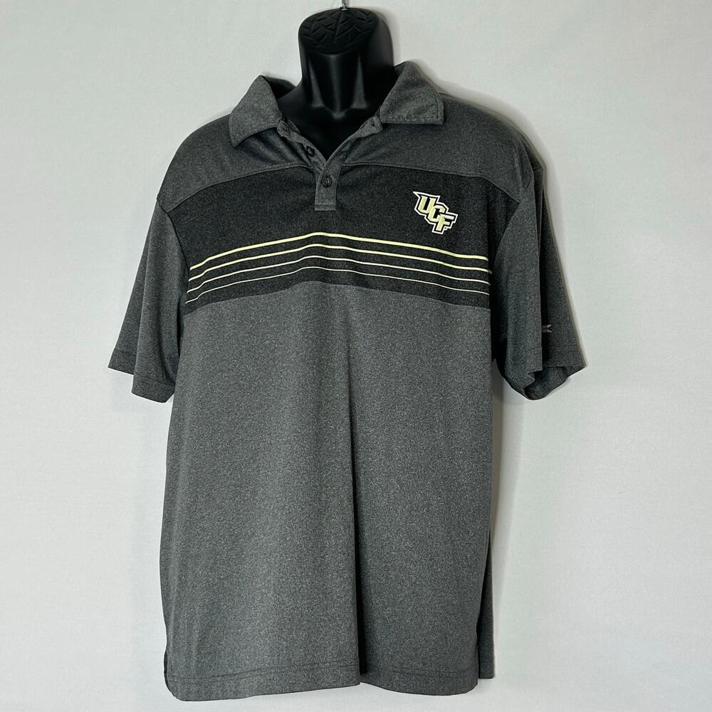UCF Knights Colosseum Polo Shirt Men’s XL Gray Black Performance Golf NCAA